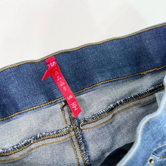 Spanx Skinny Jeans Women's Large Distressed Ankle Medium Wash Pull-On - Picture 3 of 9
